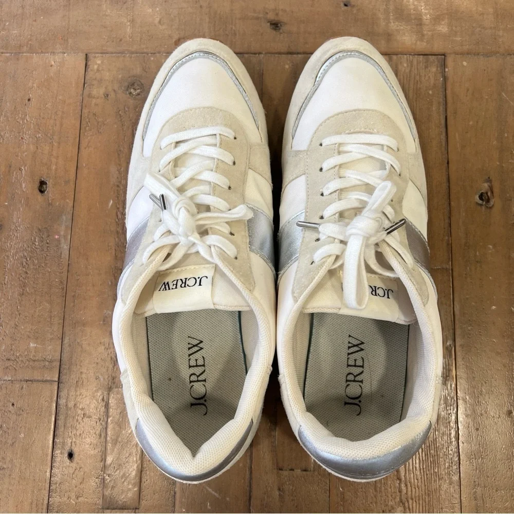 J. Crew - sneaker trainers metallic colorblock Metallic Silver - Size 9